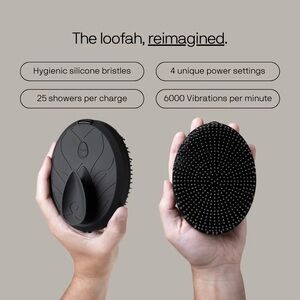 BlackWolf Silicone Pro Rechargeable Sonic Scrubber for Face and Body